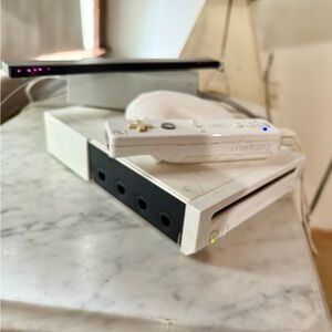 White Gaming Console with Accessories